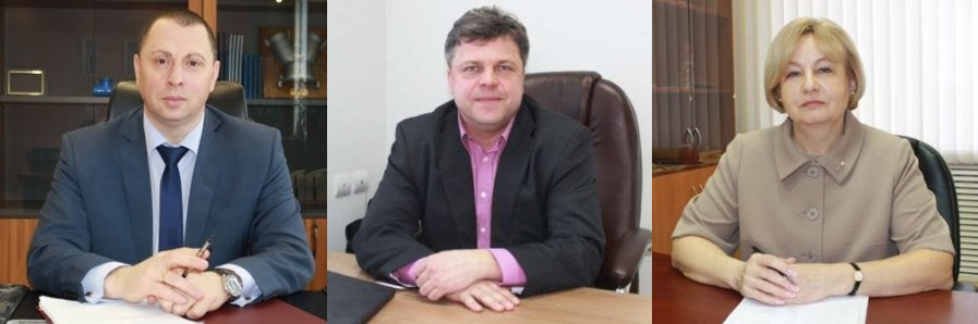 Директор МУП «Ижводоканал» Вячеслав Катаев, первый заместитель Сергей Урматских и заместителель директора по экономике и финансам Лидия Владимирская. Фото: сайт МУП «Ижводоканал»