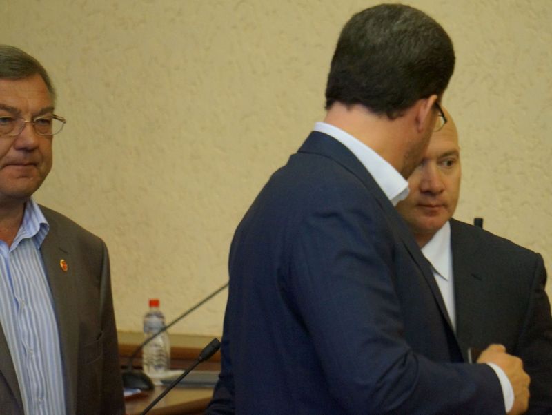 Полномочия главы администрации Ижевска в ближайшие дни могут перейти к Юрию Тюрину (слева). Фото День.org 